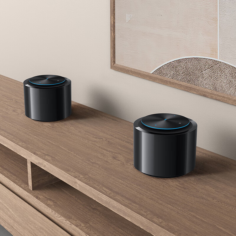 小米(MI)Sound高保真智能音箱 黑色 新版 NFC音乐接力 小爱音箱 小米音响 黑胶经典款 蓝牙音箱 音响 立体声高清大图