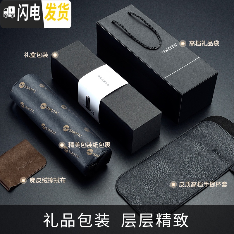 三维工匠保温杯316不锈钢弹跳盖男女便携车载泡茶杯子定制刻字水杯 宝石蓝高清大图