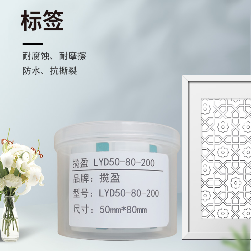 揽盈 LYD50-80-200 50mm*80mm打印标签 200张/盒(计价单位:盒) 绿色高清大图