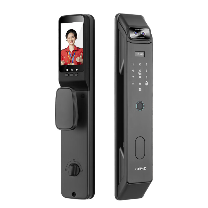 歌派(GEPAD)G5S 猫眼智能指纹锁 实时对讲 电子锁防盗门锁高清大图