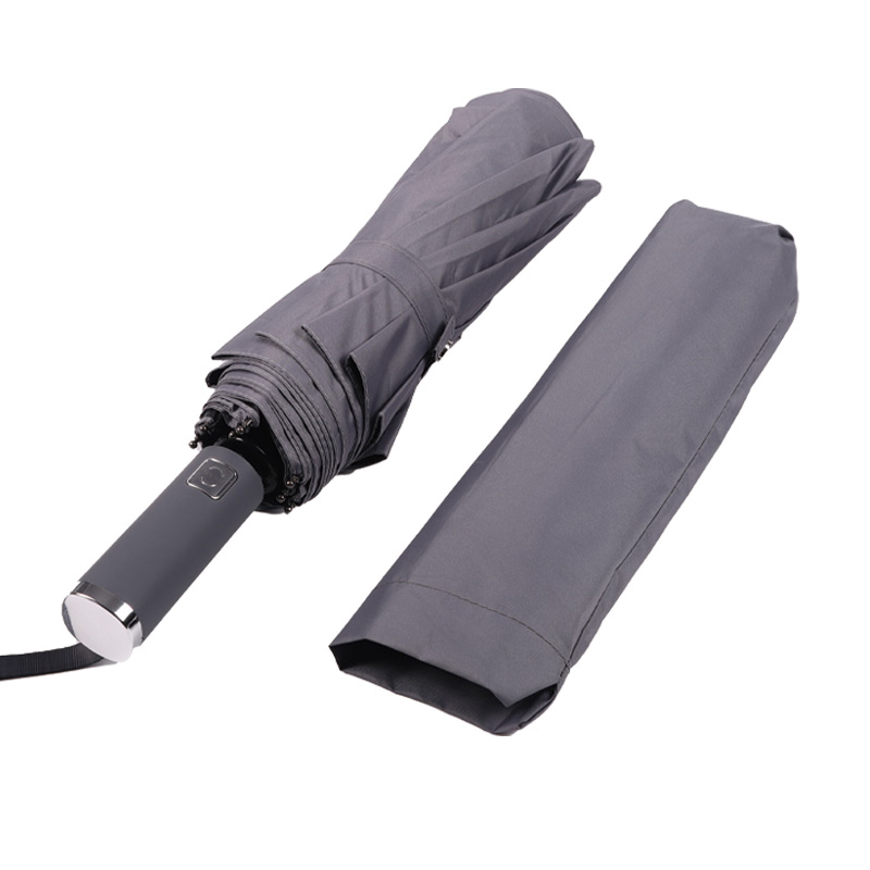 艾逸瑶选 朋克系列10骨加厚黑胶超大全自动晴雨伞 YS-1846 便携折叠晴雨伞两用男女通用!