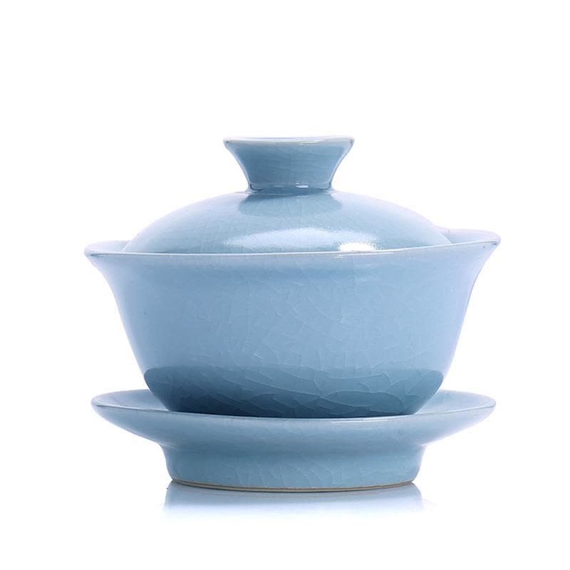 家柏饰(CORATED)仿宋汝窑茶具整套陶瓷茶杯家用开片泡茶盖碗茶壶功夫茶具套装图片