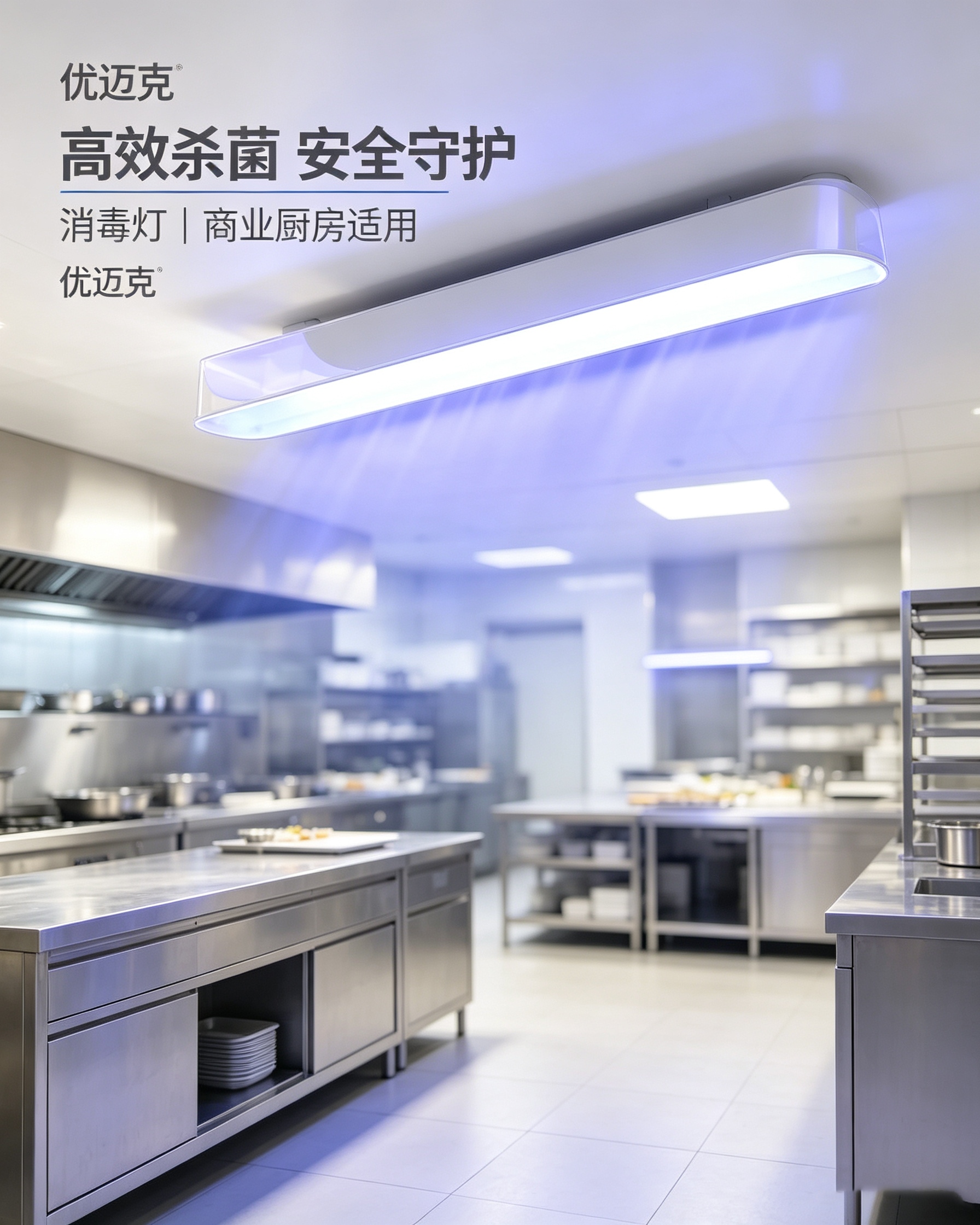 优迈克 YMK-XDD12 消毒灯 1.2m 单位:个 白色高清大图