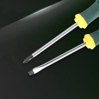 胜达 按摩塑料手柄螺丝刀 十字 6*150mm 10个装