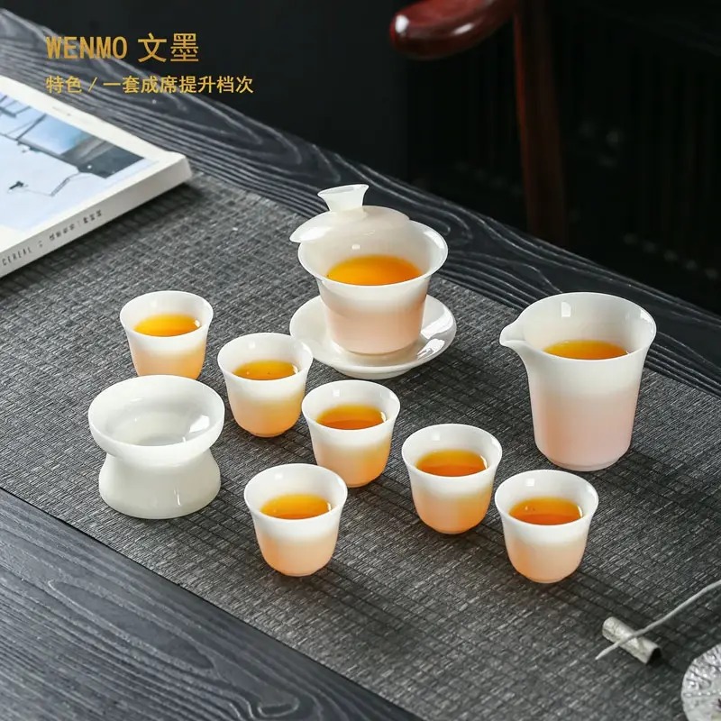 文墨璞玉瓷10头功夫茶具套装WMPY01