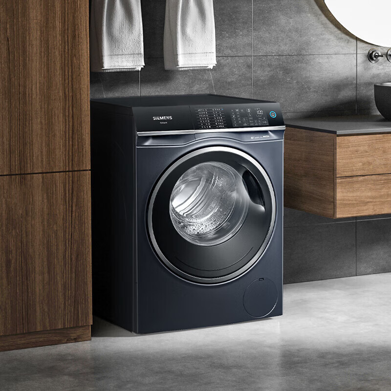 西门子siemenswm14u7b1hw10kg大容量变频滚筒单洗衣机全自动家用iq500