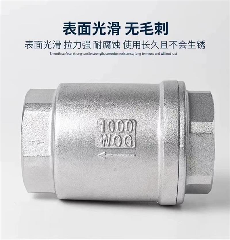 中锦科技 304不锈钢立式止回阀DN65(2.5寸)个高清大图
