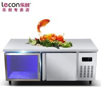 乐创(lecon)1.8米双温 商用蓝光冷藏操作台 冷柜 保鲜工作台 不锈钢卧式冰箱冰柜 蓝光