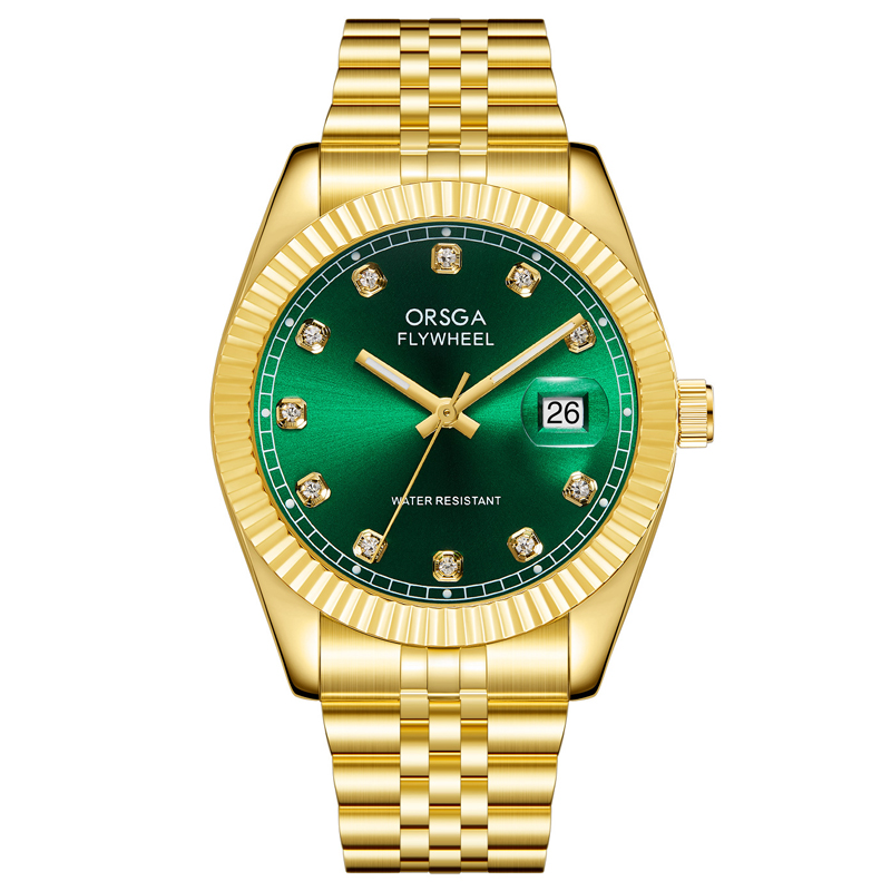 ORSGA手表男简约男士手表防水日历时尚休闲商务学生男表石英表腕表1228G高清大图