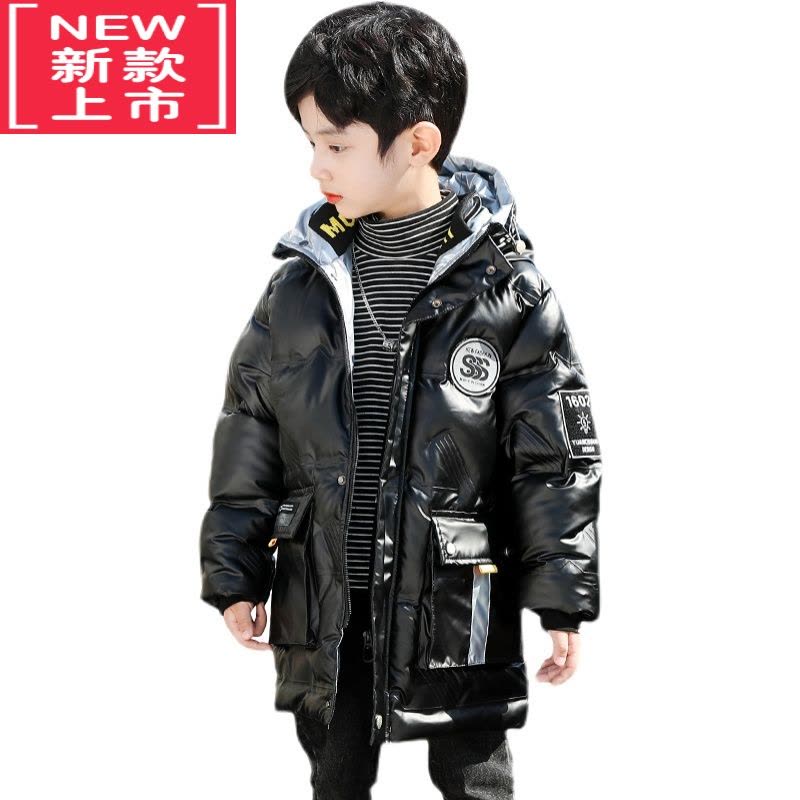 可莉允儿童装男童秋冬装棉衣2022新款男孩帅气中大童洋气中长款免洗棉服图片