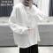 SUNTEK山本风oversize长袖t恤男下摆不规则白t桖禁欲系男装体恤打底衫T恤