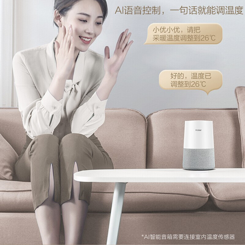 海尔(Haier)壁挂炉燃气采暖炉锅炉20KW板换式全屋热水器分段燃烧恒温两用节能手机智能HX1
