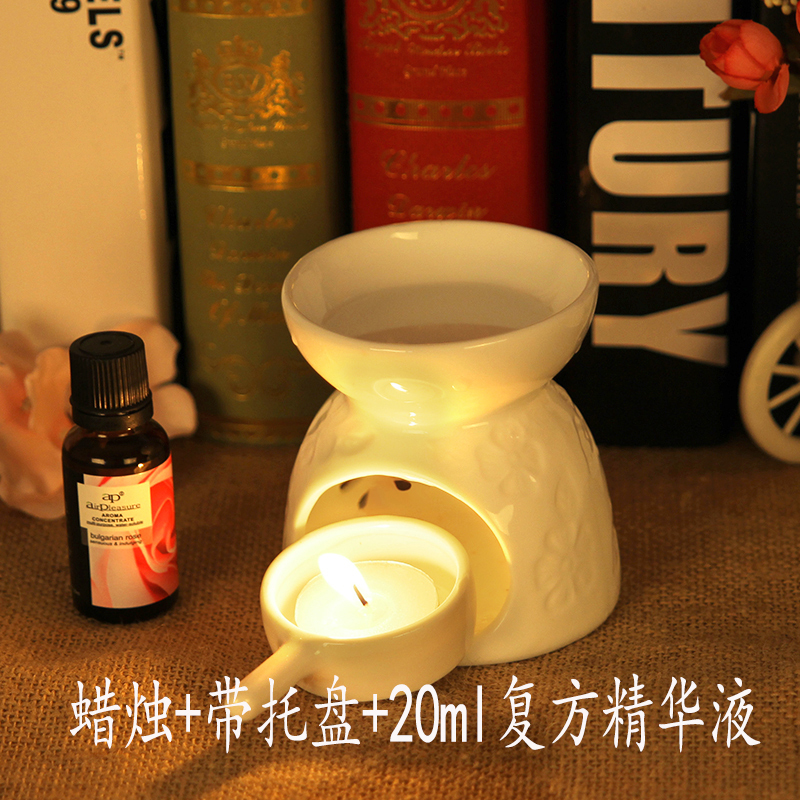 香薰灯香薰炉精油灯卧室香炉家用室内熏香炉助睡眠陶瓷香薰蜡烛灯