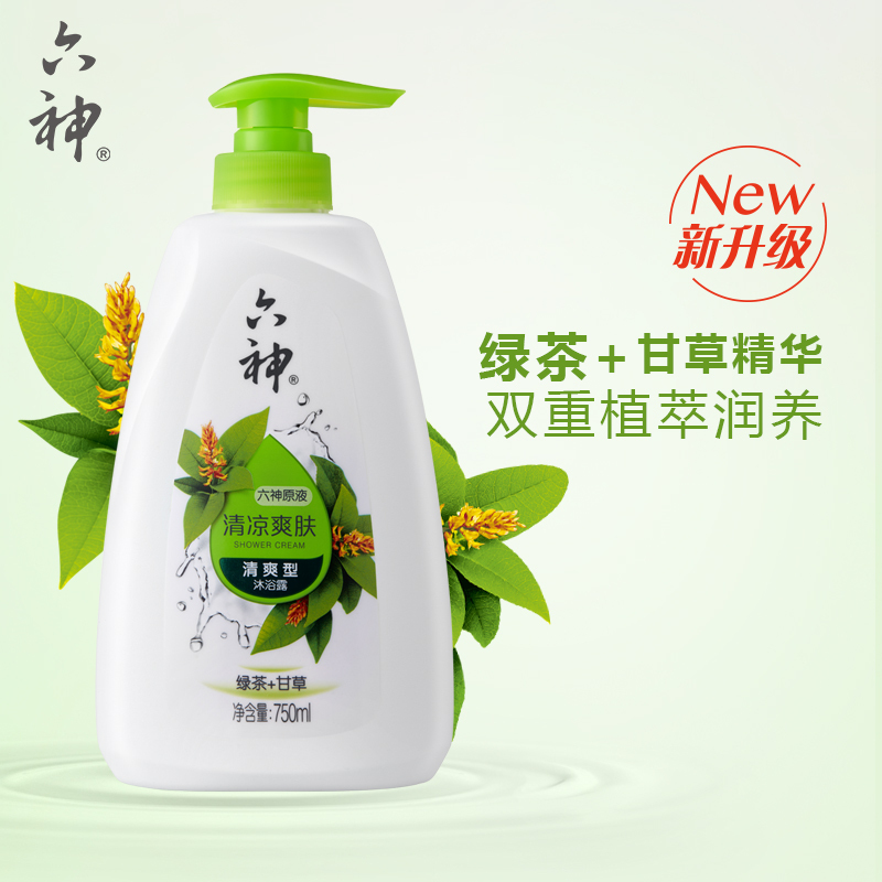 六神清凉爽肤沐浴露750ml
