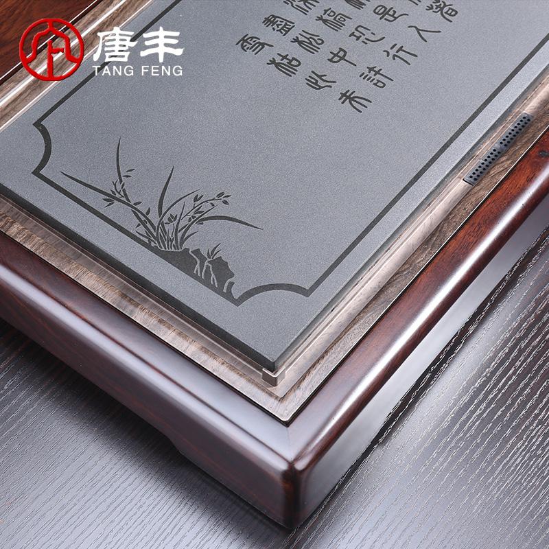 家柏饰(CORATED)自动上水茶盘实木黑檀整块乌金石茶台烧水茶炉电磁炉一体式z高清大图
