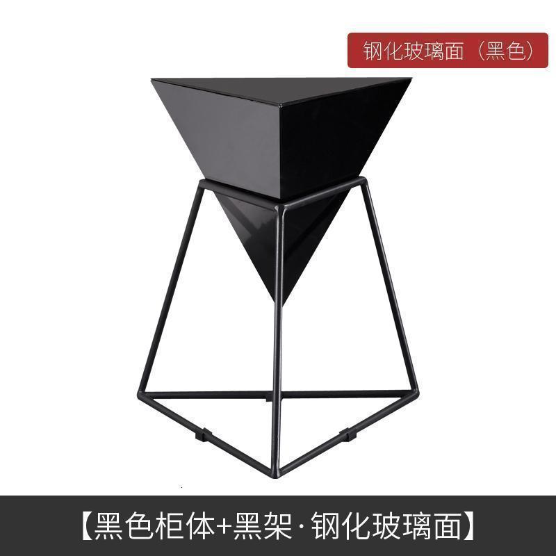 森美人北欧轻奢角几岩板边几阳台铁艺小茶几客厅简约沙发边柜卧室床头桌高清大图