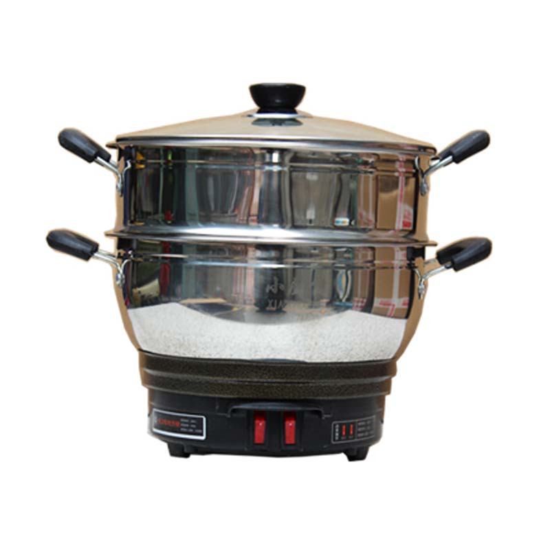 不锈钢电热锅电炒锅电煮锅电火锅多用学生宿舍家用多功能锅小电锅|26