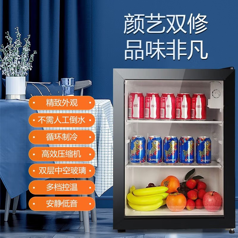 美菱 (MELING)立式家用冰吧 冷藏保鲜迷你展示柜 茶叶水果护肤品小型冰柜SC-79L