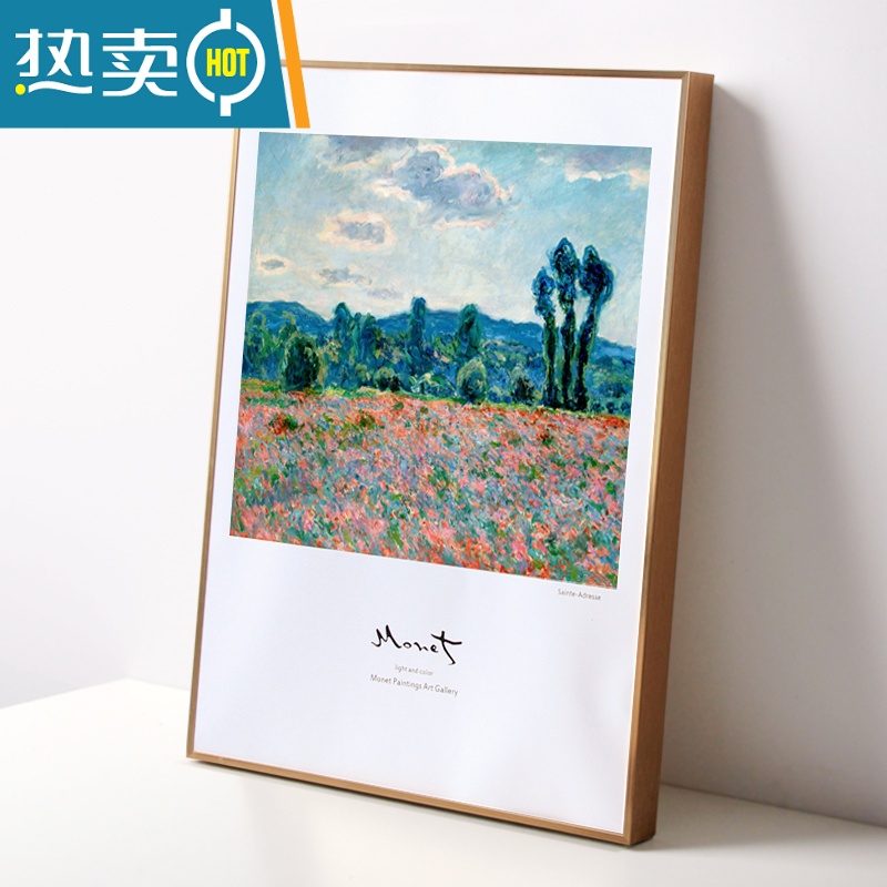 敬平简约创意装裱拼图画框挂墙铝合金相框定制大尺寸细窄边海报5075cm 亮光金 20寸挂式[可放40.5*50.8cm]高清大图