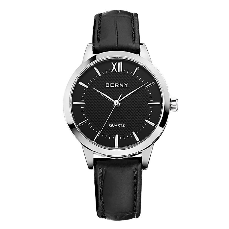伯尼berny手表免费刻字时尚学生浪漫情侣对表生日礼物运动防水石英表