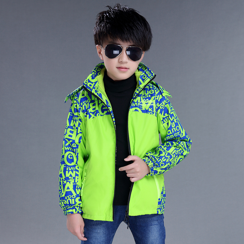 儿童冲锋衣春秋冬款加厚运动户外服男童冲锋衣三合一可拆卸两件套