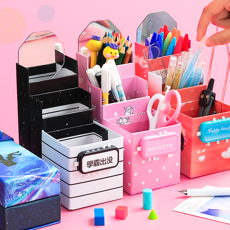 三合一笔筒式铅笔盒韩国密码小学生男女学霸ins潮抖音创意搞怪魔术新