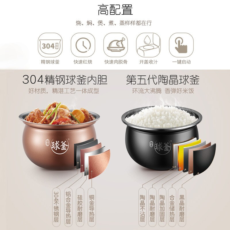 苏泊尔球釜双旦电压力锅/SY-30FC12Q