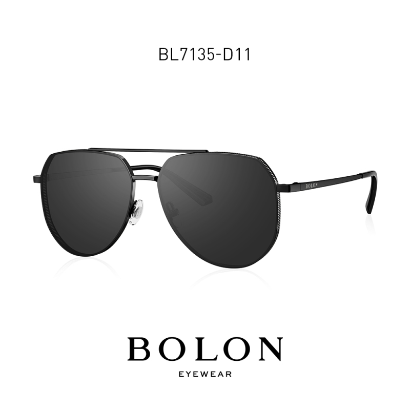 BOLON暴龙眼镜2021新品太阳镜男士偏光蛤蟆镜飞行员框墨镜BL7135