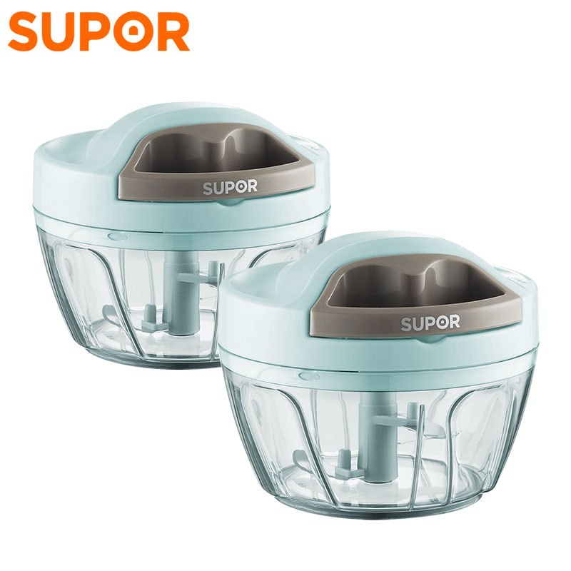 苏泊尔(SUPOR)蒜泥器手动压蒜捣蒜泥神器打蒜蓉大蒜搅碎机切绞拉蒜末家用组合KG40AB10+KG40AB10
