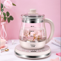 小浣熊养生壶H1过滤桶款1.6L大容量304发热盘加厚玻璃多功能蒸煮两用泡茶机器家用全自动预约保温迷你小型烧水壶