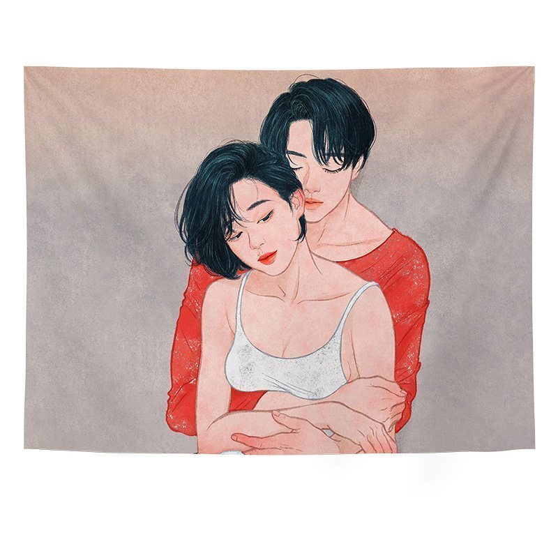 汐岩背景布风挂布挂毯主播卧室宿舍租房卧室装饰房间改造墙布 GT306宽100cm-高75cm（收藏加购送安装包）