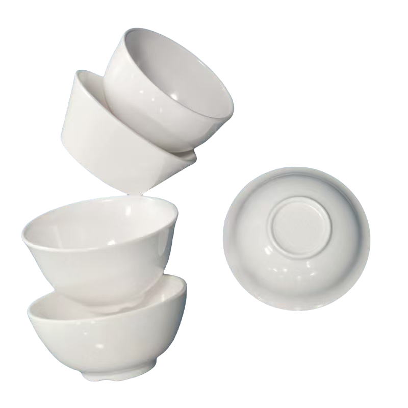 山水本色 食品级耐高温密胺碗米饭碗斜纹碗 7寸 个高清大图