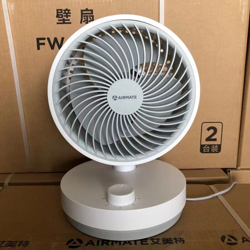 艾美特(Airmate) 电风扇家用循环扇涡轮对流风扇办公室桌面机械款迷你台扇FA15-X40