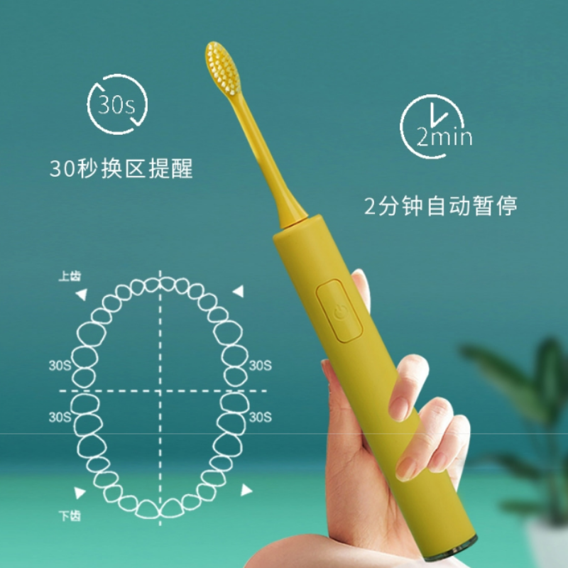上亨(shangheng) 电动牙刷声成年人男女情侣学生款全自动智能声波震动高颜值美白软毛防水充电式 墨夜黑高清大图
