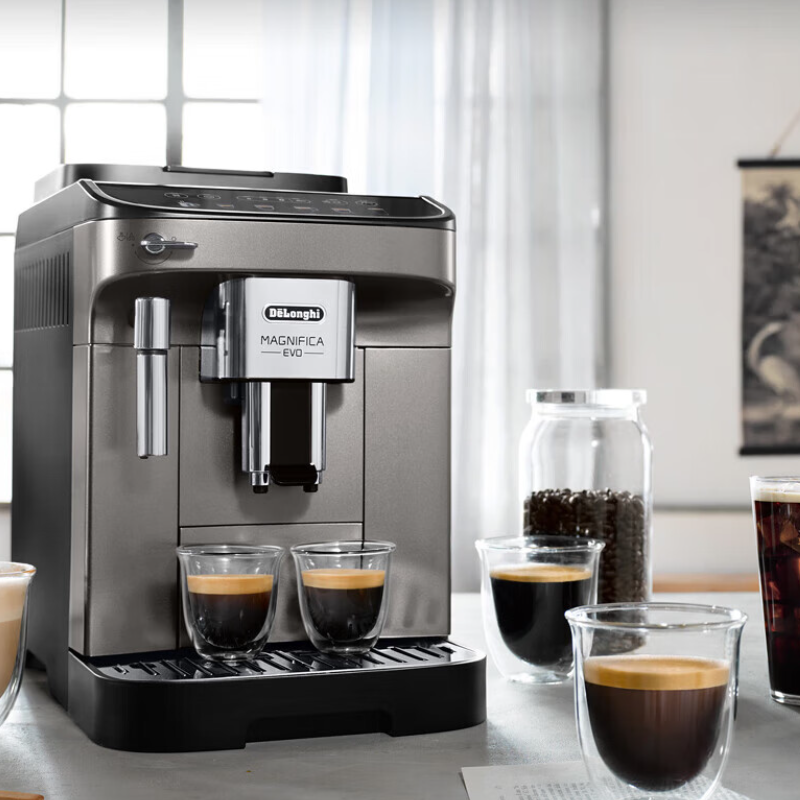 德龙(Delonghi)咖啡机E Max智能进口触屏家用现磨小型意式美式 E MAX全自动咖啡机