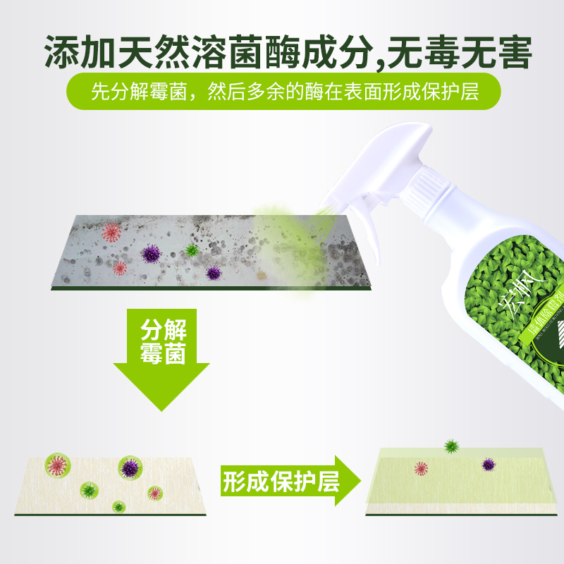 除霉剂墙体墙面白墙面去污卫生间厨房墙壁玻璃胶霉斑多功能清洁剂