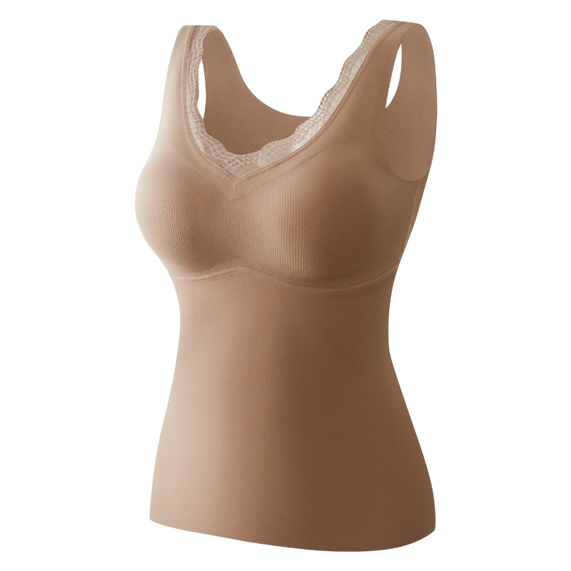 kissy氧心秋冬羊绒保暖背心女修身聚拢百搭女士保暖内衣