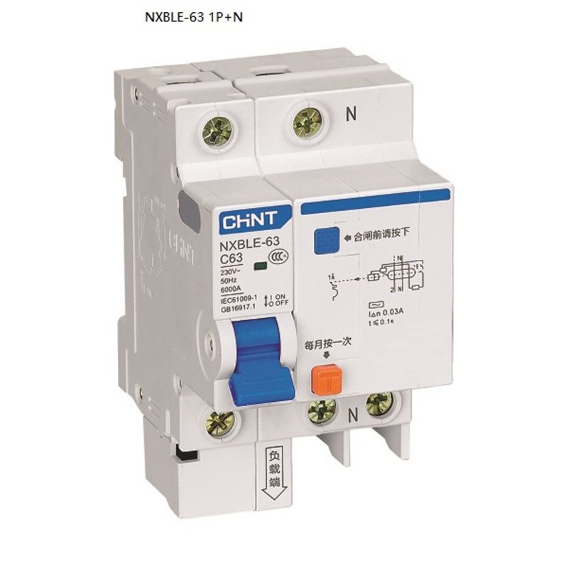 正泰 NXBLE-63小型漏电断路器 C50 100mA 6kA 2P(台)