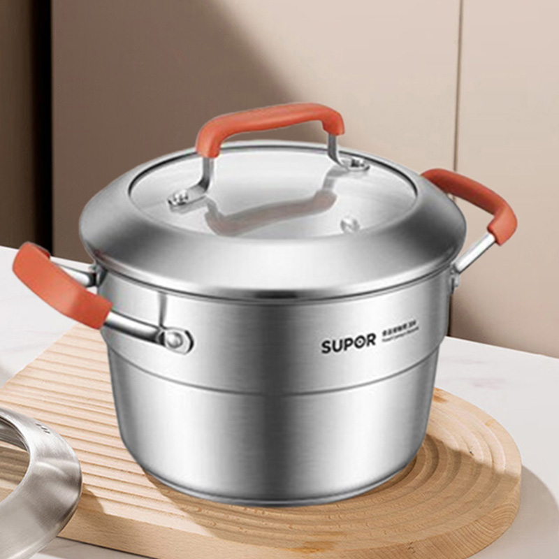 苏泊尔汤锅20cm蒸煮锅家用辅食锅大容量燃气灶电磁炉通用ST20CC1高清大图