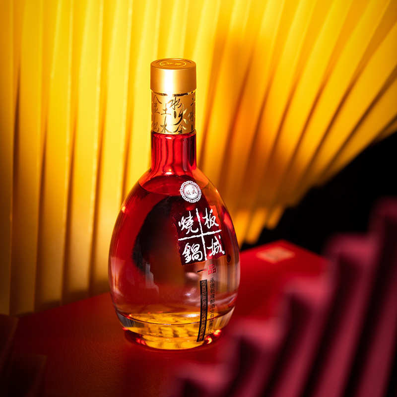 板城烧锅酒一品红柔喜庆喜宴版39度酒水450ml纯粮食白酒4瓶整箱装