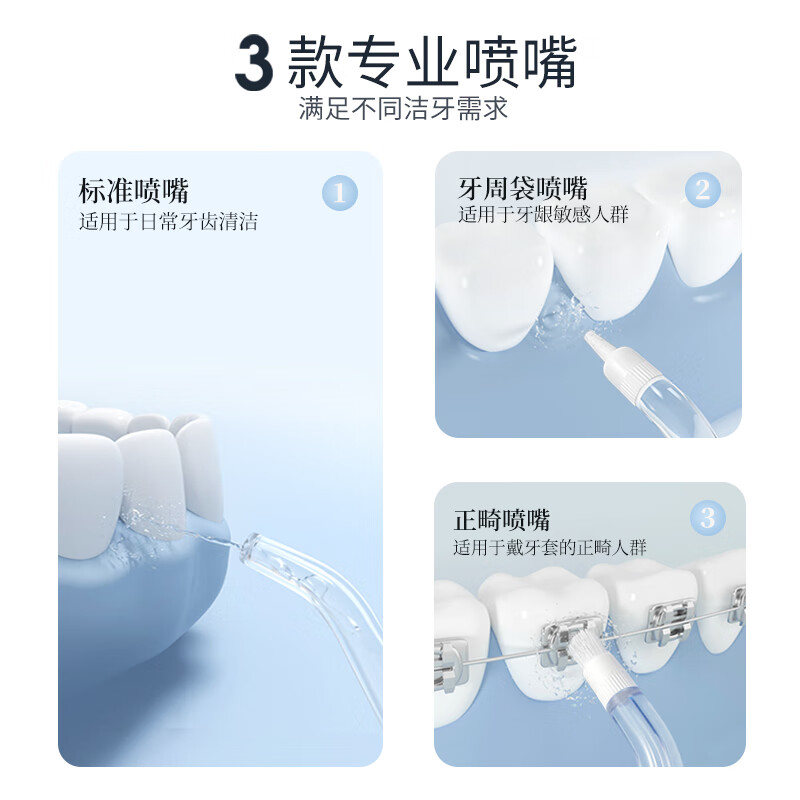 拜尔M11 专业冲牙器 深度清洁水牙线大水箱超声波水流家用正畸专用牙齿清洁洗牙神器 M11s专业护理冲牙器高清大图