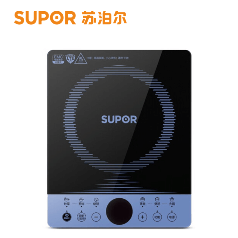 苏泊尔(SUPOR) 电磁炉 家用大功率超猛火双层聚能线圈9档火力微晶面板防水多功能 C22-IH30E9D(单机)图片
