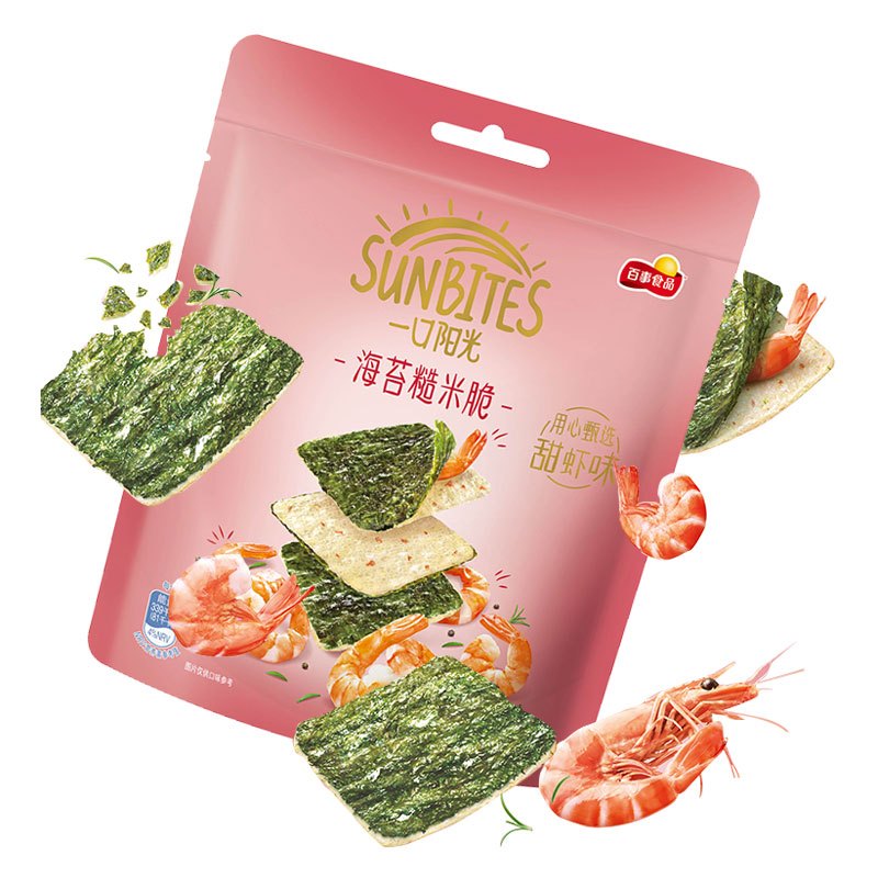 乐事 一口阳光海苔糙米脆甜虾味18克/袋