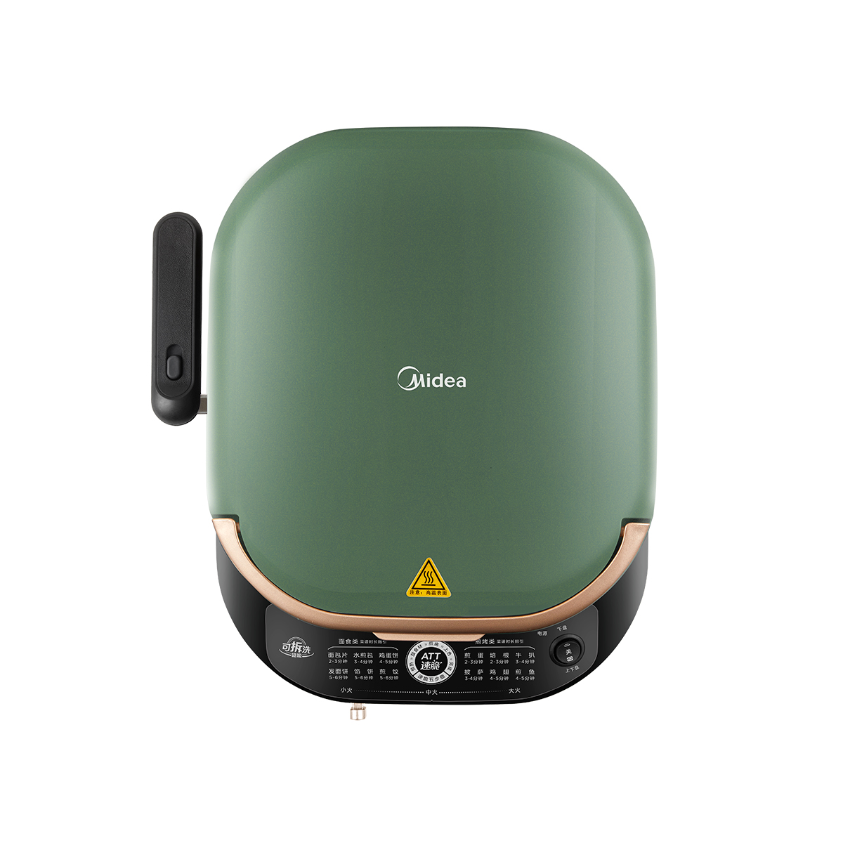 美的(Midea)电饼铛电饼档双面加热煎烤机加大加深三明治机薄饼机抗菌烤盘可拆洗 MC-JKE3075