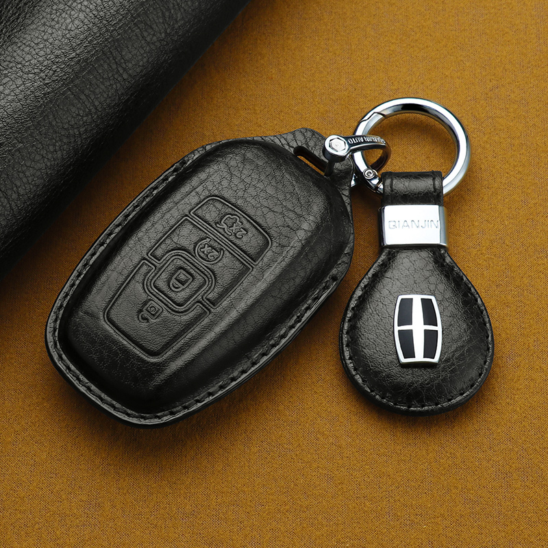 套航海家/mkc/真皮钥匙套大陆/mkx钥匙扣男士汽车遥控扣内饰改装传枫