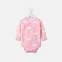 初生婴儿衣服新生儿连身体衣长袖纯棉三角哈衣0-3个月6宝宝和尚服