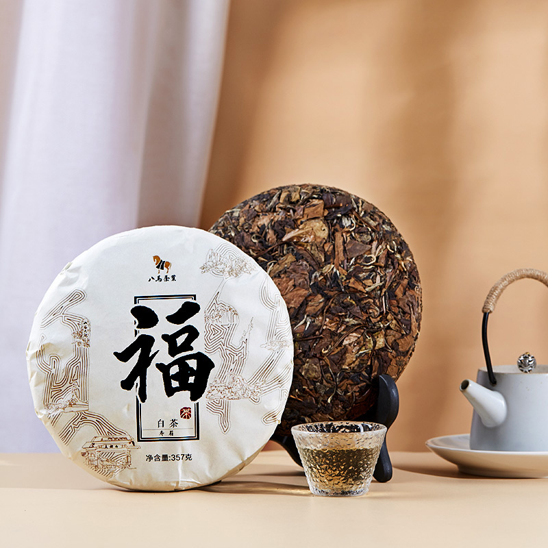 八马茶叶 福鼎白茶太姥山紧压寿眉白茶饼 357g