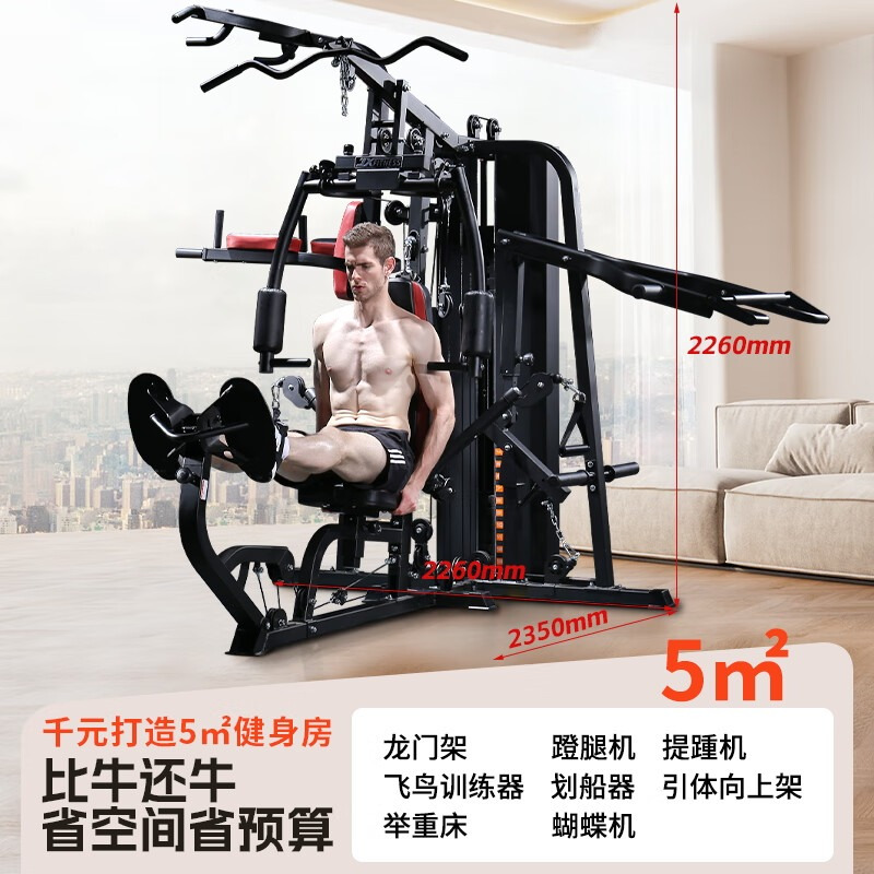 综合训练器大飞鸟三人站健身家用多功能可折叠大型力量器JX-DZ306高清大图
