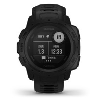 佳明（GARMIN）instinct心率手表本能系列户外GPS跑步游泳运动智能军表Tactical 战术版 暗夜黑