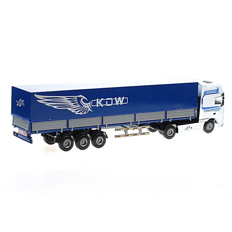 凯迪威1:50 斗篷式平板运输车 儿童仿真玩具 正品授权礼盒装625044